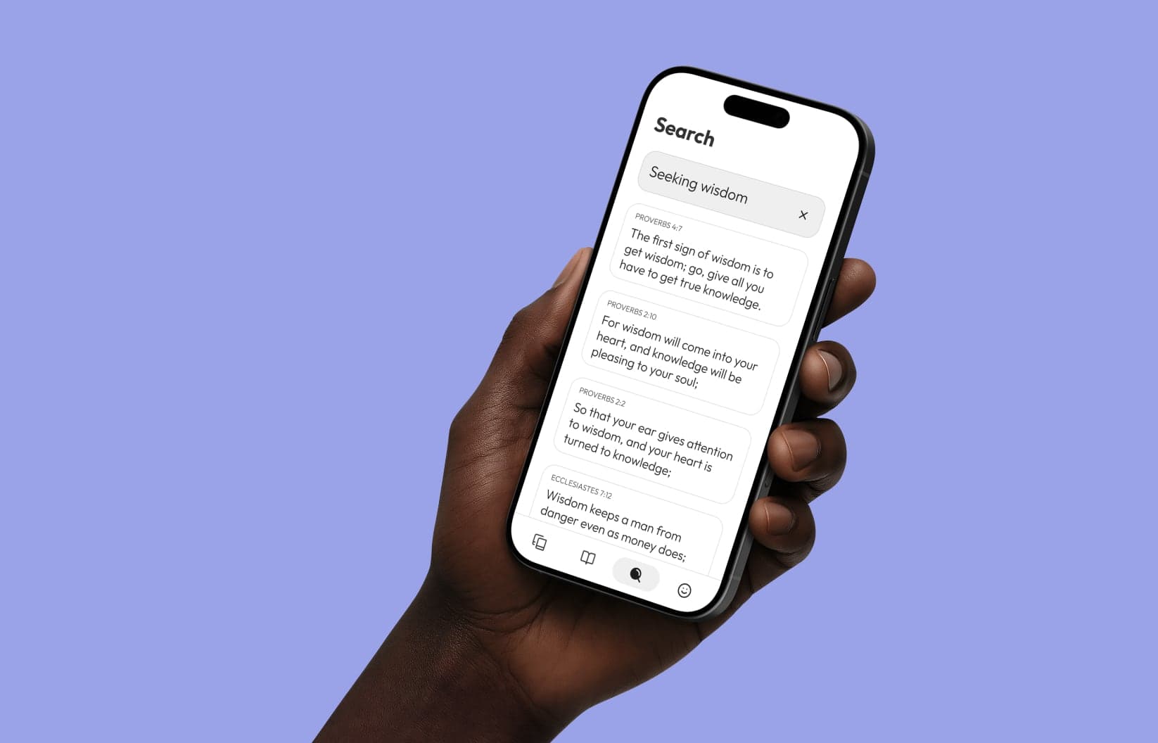Search by meaning interface